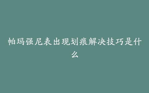 帕玛强尼表出现划痕解决技巧是什么