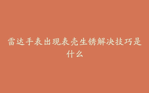 雷达手表出现表壳生锈解决技巧是什么