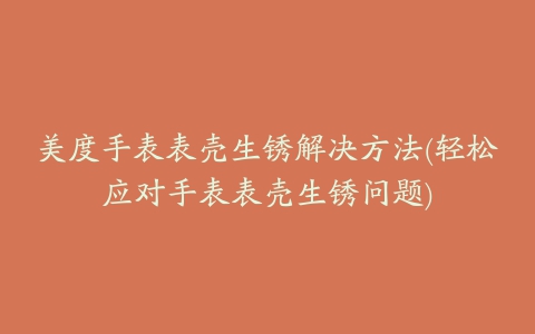 美度手表表壳生锈解决方法(轻松应对手表表壳生锈问题)