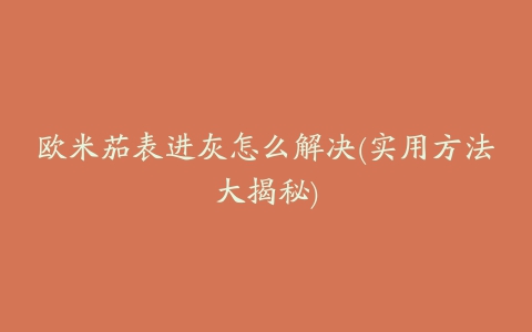 欧米茄表进灰怎么解决(实用方法大揭秘)