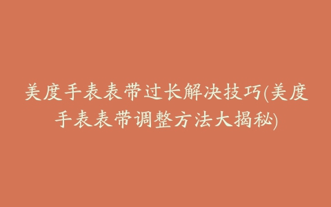 美度手表表带过长解决技巧(美度手表表带调整方法大揭秘)