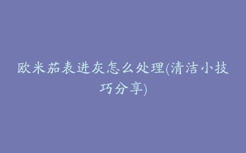 欧米茄表进灰怎么处理(清洁小技巧分享)