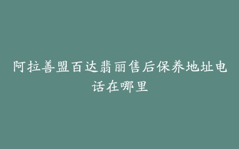 阿拉善盟百达翡丽售后保养地址电话在哪里