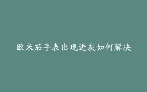 欧米茄手表出现进灰如何解决