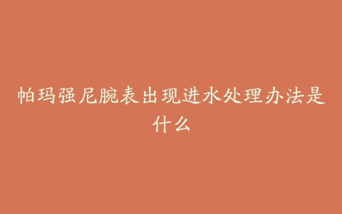 帕玛强尼腕表出现进水处理办法是什么