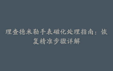理查德米勒手表磁化处理指南：恢复精准步骤详解