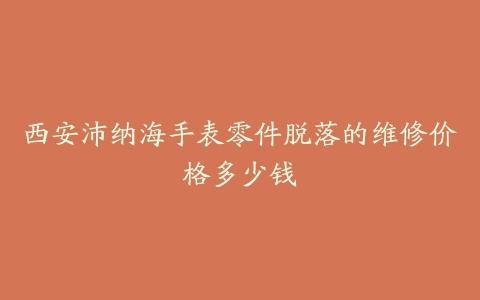 西安沛纳海手表零件脱落的维修价格多少钱