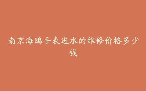 南京海鸥手表进水的维修价格多少钱