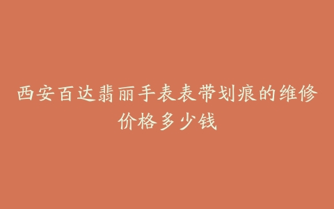 西安百达翡丽手表表带划痕的维修价格多少钱