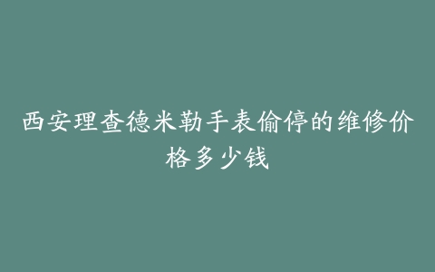 西安理查德米勒手表偷停的维修价格多少钱