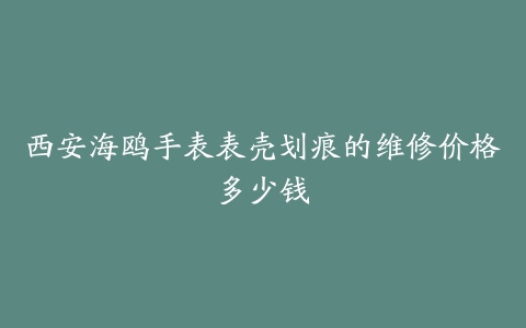 西安海鸥手表表壳划痕的维修价格多少钱