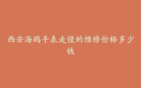 西安海鸥手表走慢的维修价格多少钱