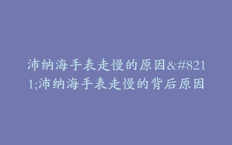 沛纳海手表走慢的原因–沛纳海手表走慢的背后原因