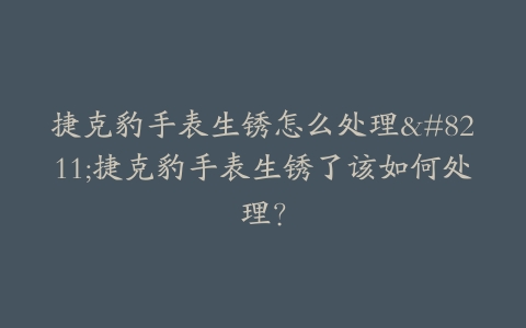 捷克豹手表生锈怎么处理–捷克豹手表生锈了该如何处理？