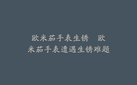 欧米茄手表生锈–欧米茄手表遭遇生锈难题