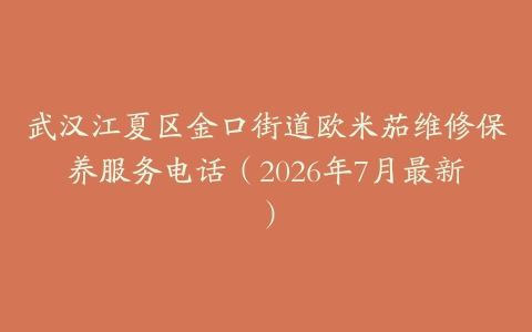 武汉江夏区金口街道欧米茄维修保养服务电话（2026年7月最新）